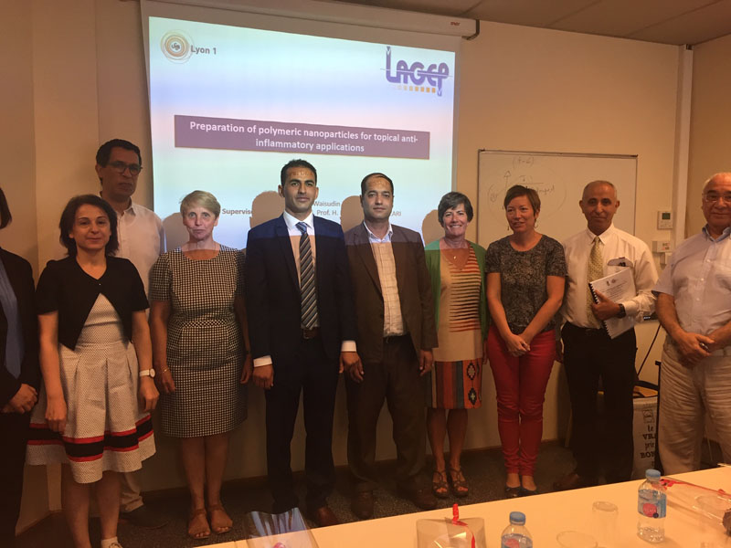 Soutenance de la thèse de doctorat de Lyon 1 (Ecole doctorale de chimie) de Wasudin Badri en présence du co-directeur le Pr Q.A. Nazari